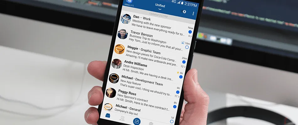 Downloading BlueMail